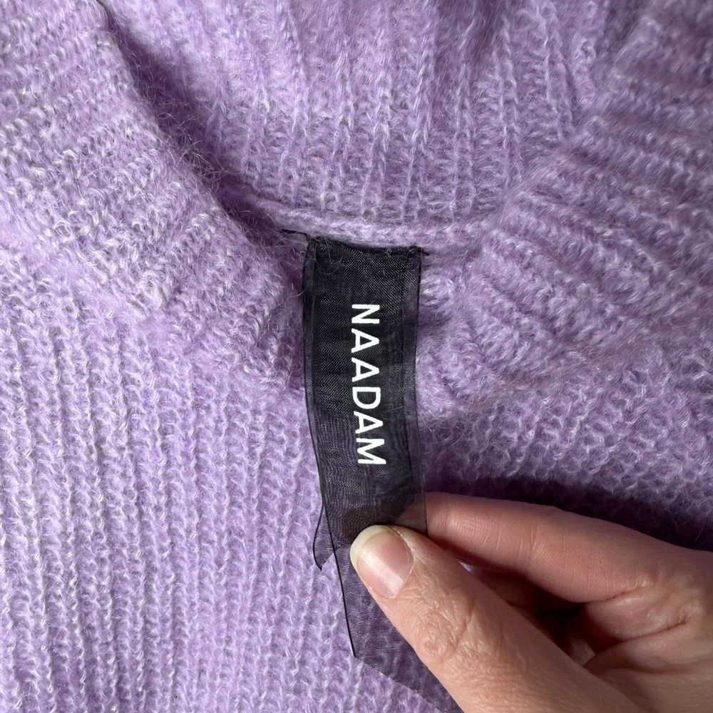 NAADAM Umbriel Turtleneck Sweater Lilac Purple Size Medium Revolve Mohair Blend